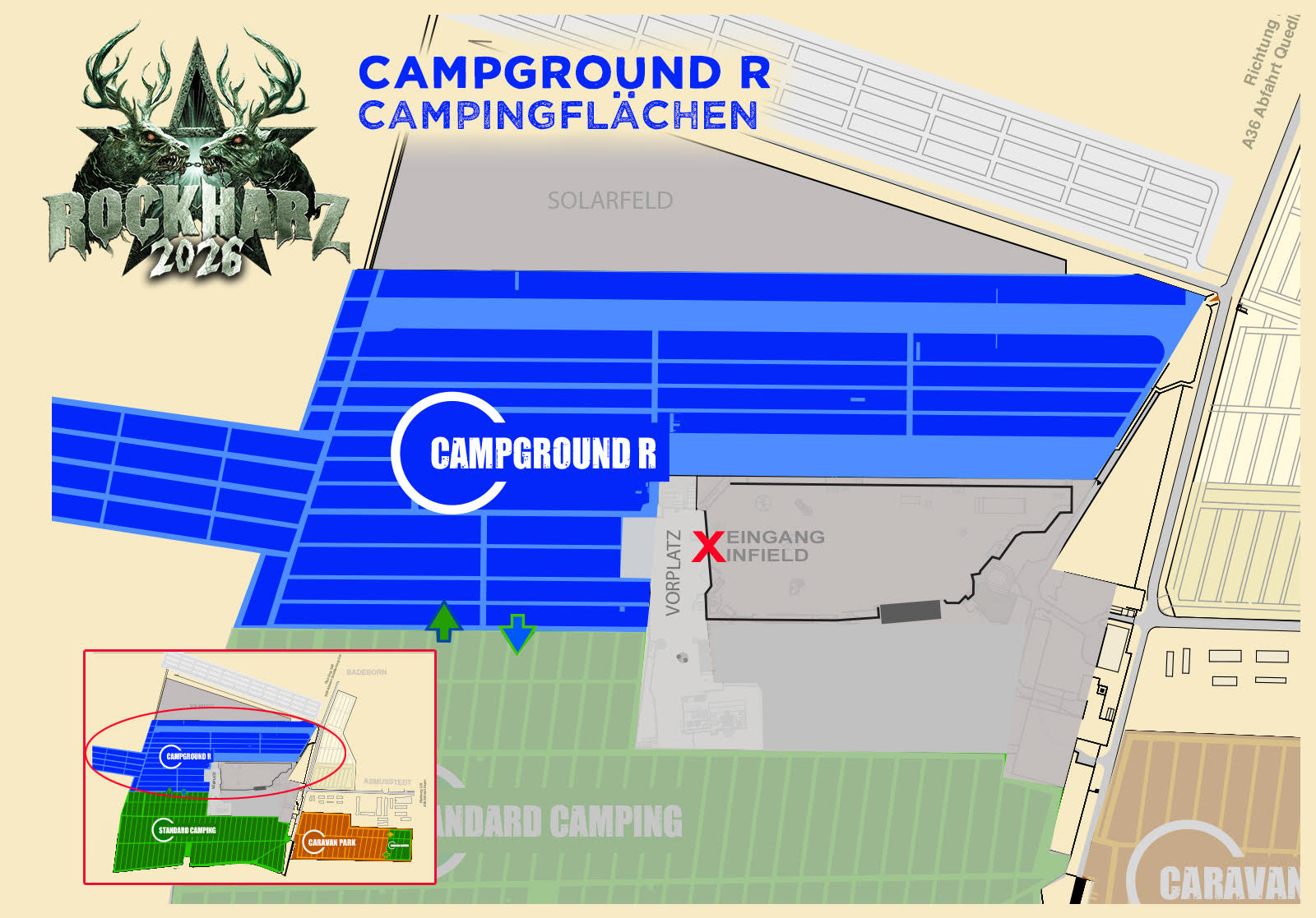 Geländeplan Gruppenflächen